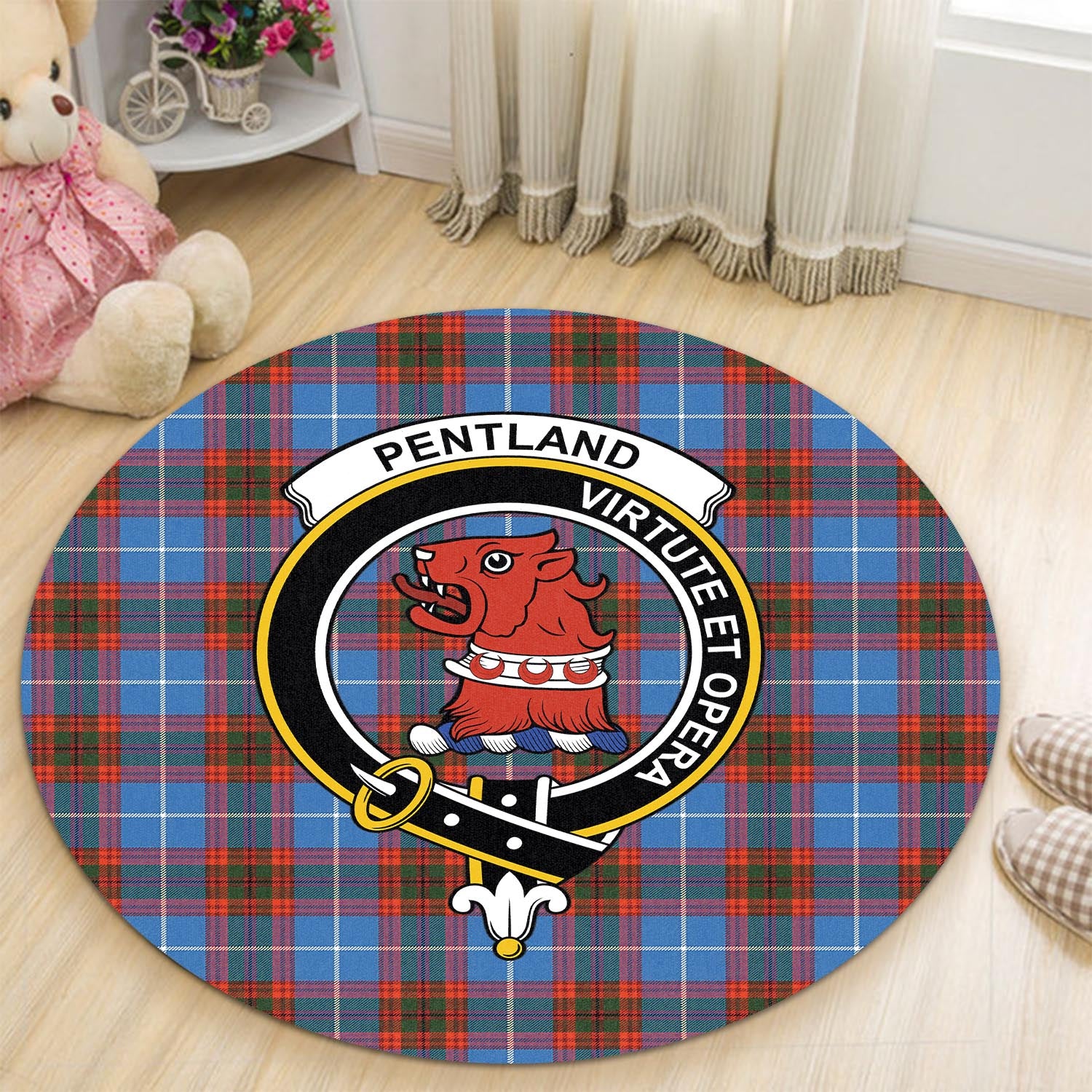 Watson Ancient Tartan Crest Round Rug