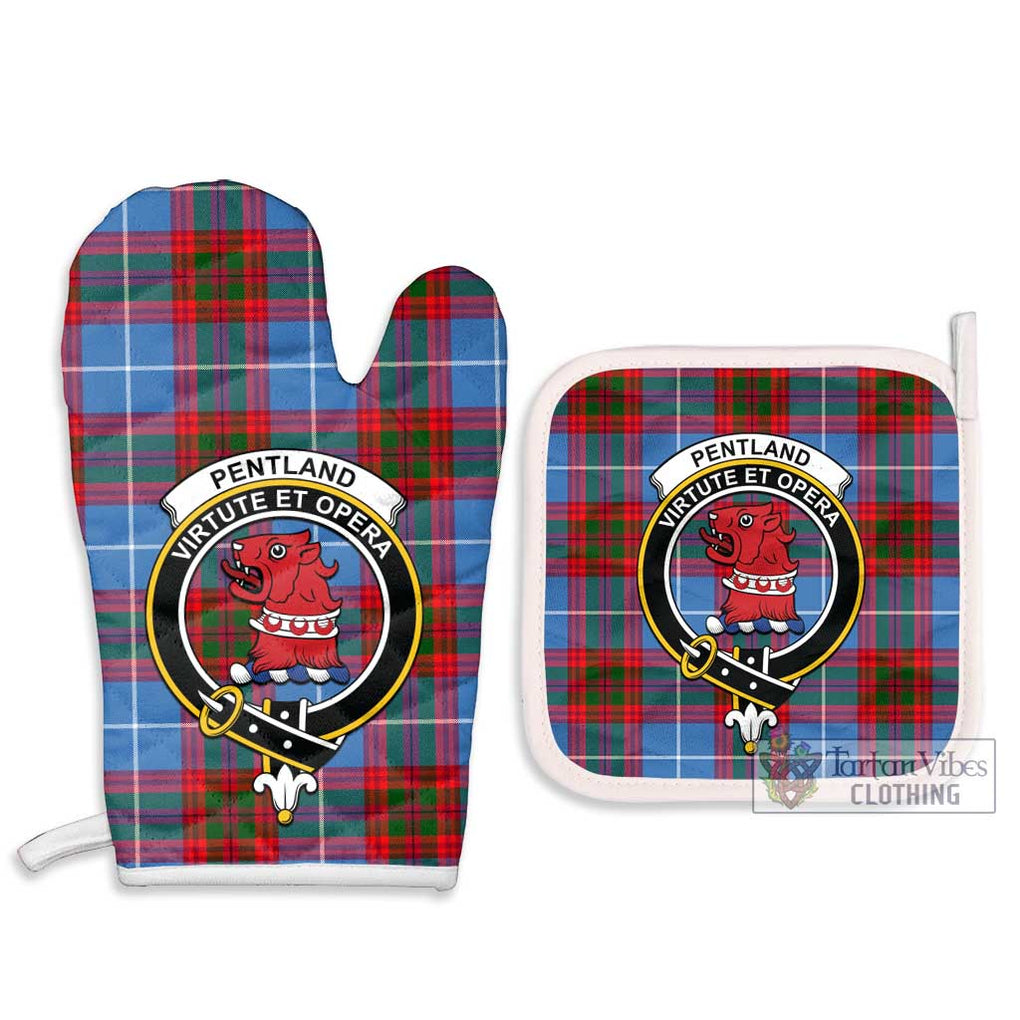 Pentland Tartan Combo Oven Mitt & Pot-Holder with Family Crest - Tartan Vibes Clothing
