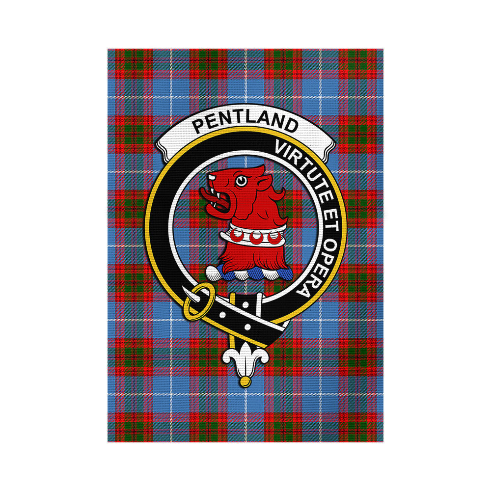 Pentland Tartan Flag with Family Crest - Tartan Vibes Clothing