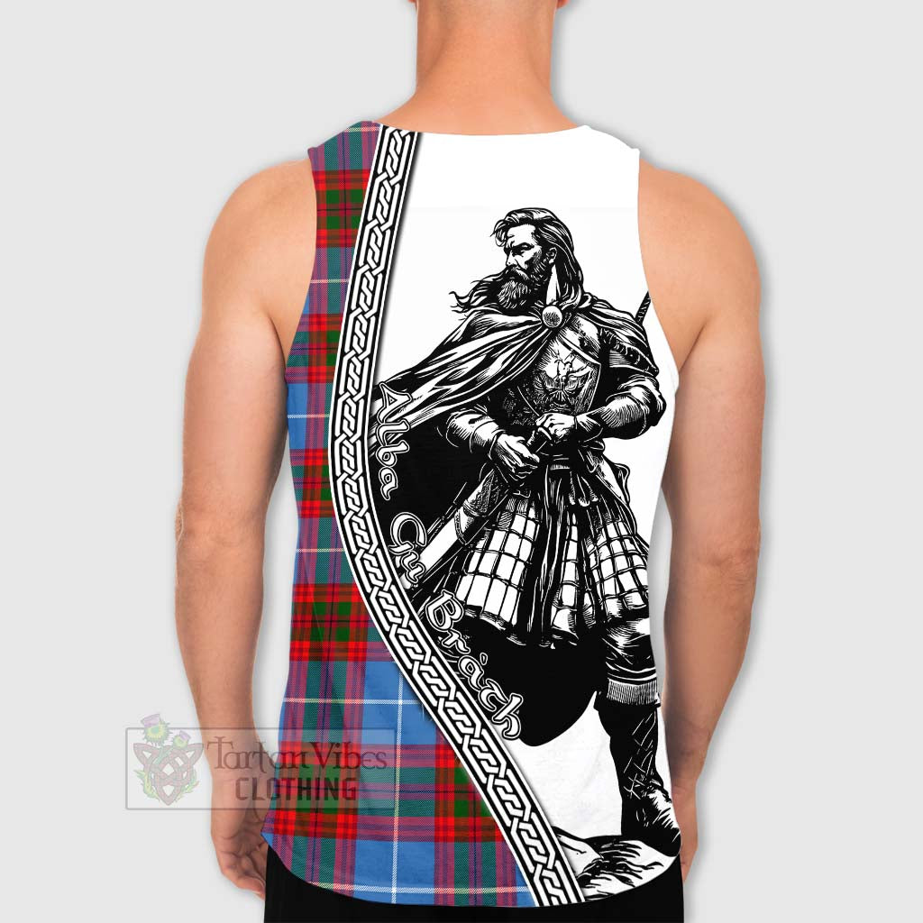 Pentland Tartan Clan Crest Men's Tank Top with Highlander Warrior Celtic Style - Tartan Vibes Clothing