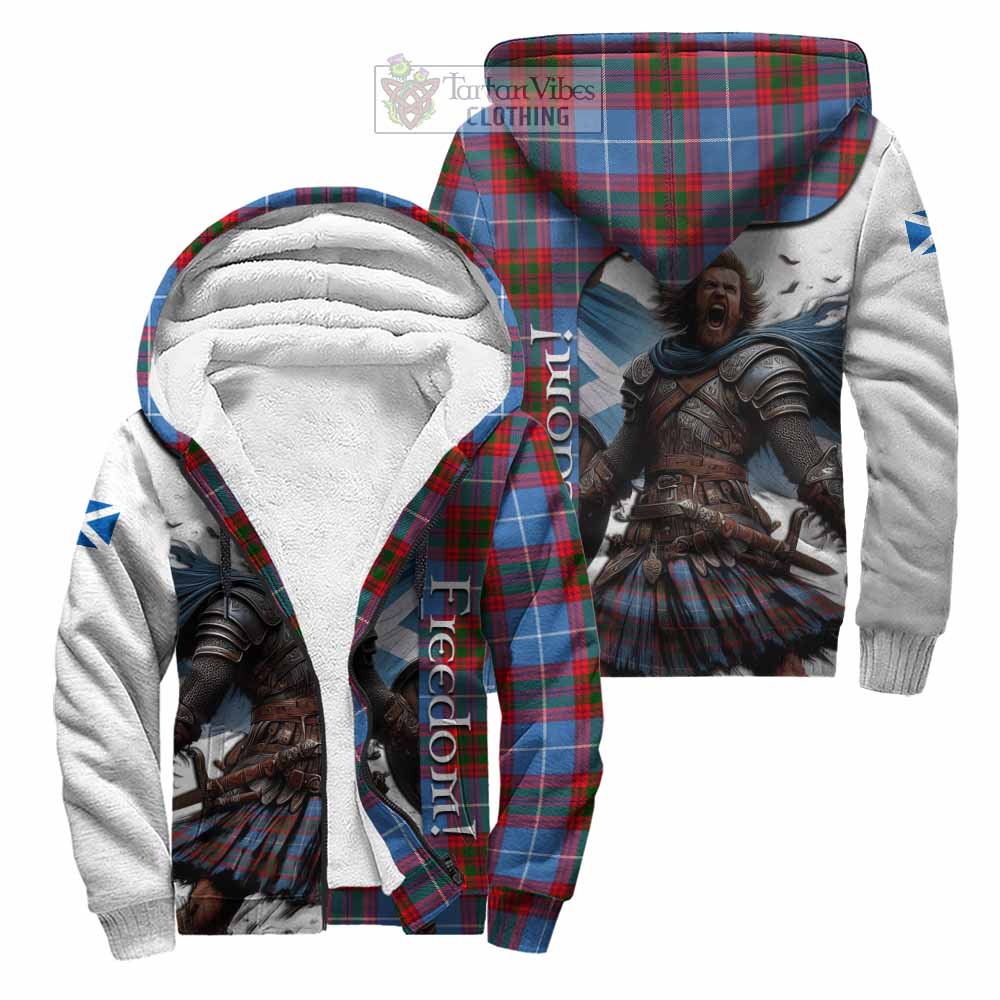 Tartan Vibes Clothing Pentland Crest Tartan Sherpa Hoodie Inspired by the Freedom of Scottish Warrior