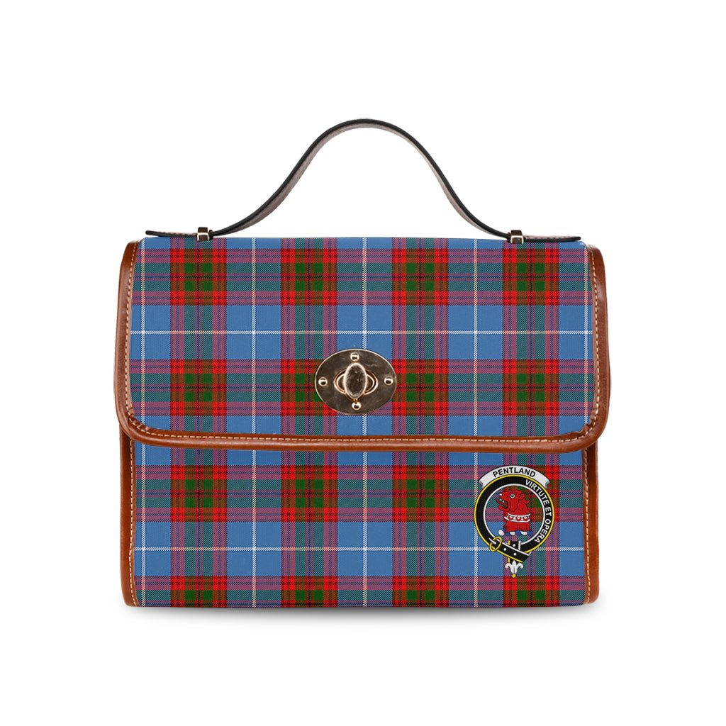 pentland-tartan-leather-strap-waterproof-canvas-bag-with-family-crest