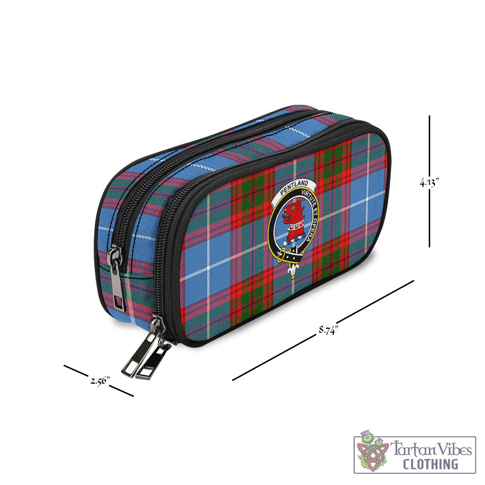 Pentland Tartan Pen and Pencil Case with Family Crest - Tartan Vibes Clothing