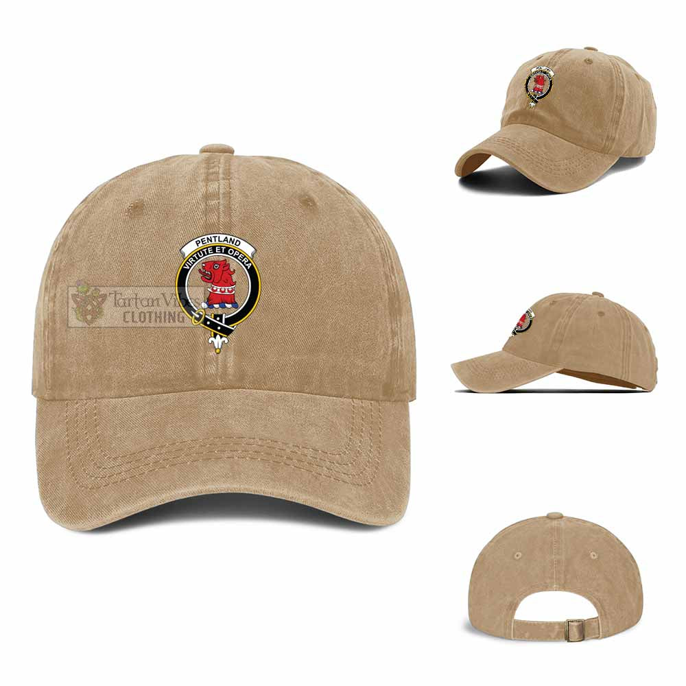 Tartan Vibes Clothing Pentland Clan Crest Denim Classic Cap