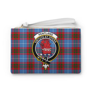 Tartan Vibes Clothing Pentland Family Crest Tartan Clutch Bag