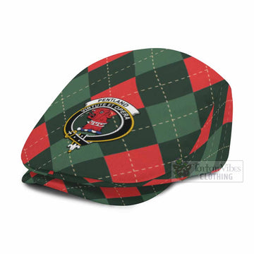 Pentland Scottish Family Crest Flat Cap, Jeff Cap Argyle Plaid Christmas Style