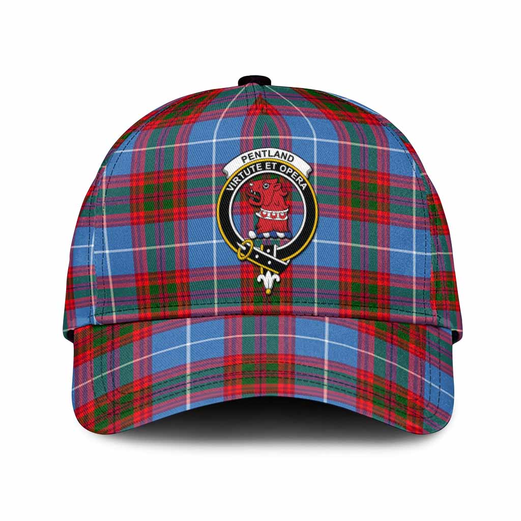 Pentland Tartan Classic Cap with Family Crest
