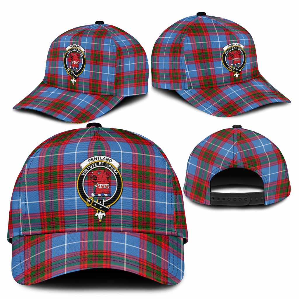 Pentland Tartan Classic Cap with Family Crest