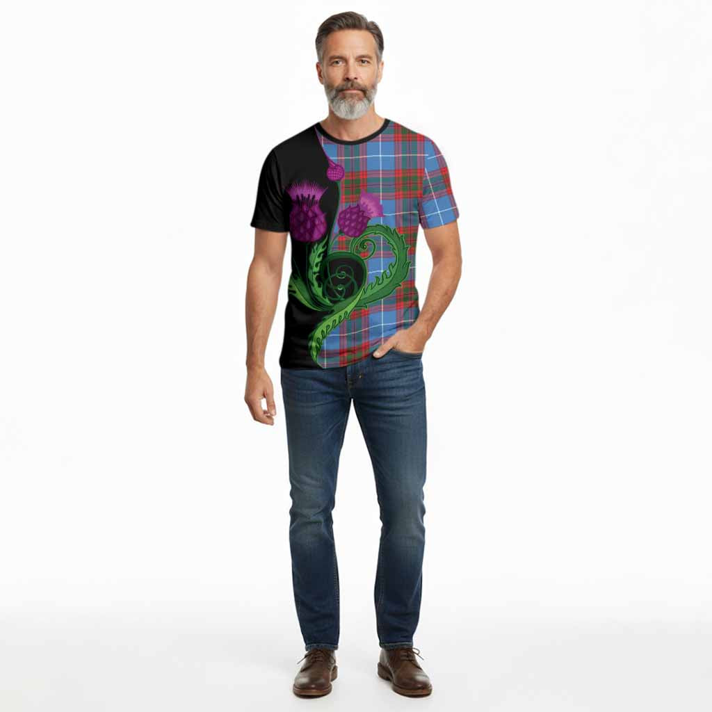 Pentland Tartan Cotton T-shirt Traditional Scottish Thistle