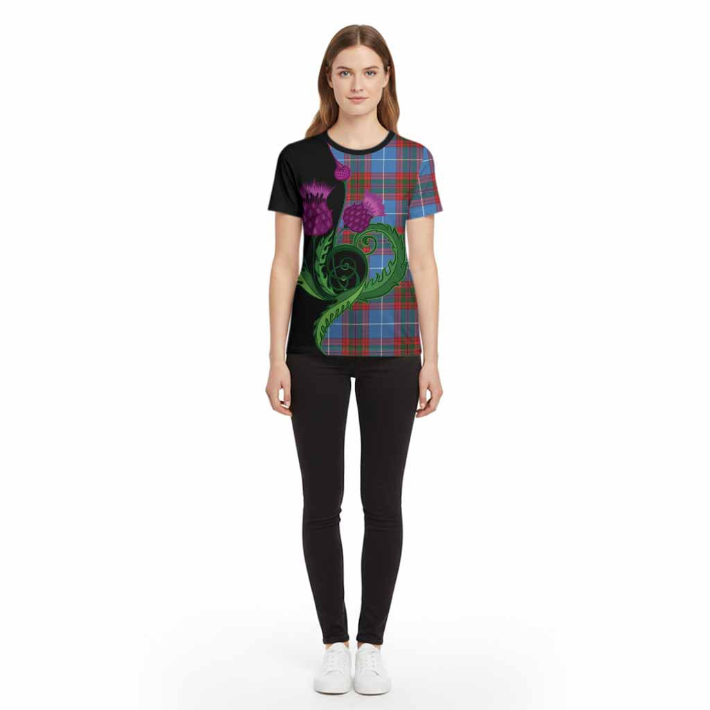 Pentland Tartan Cotton T-shirt Traditional Scottish Thistle