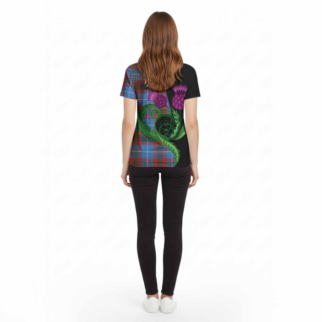 Pentland Tartan Cotton T-shirt Traditional Scottish Thistle