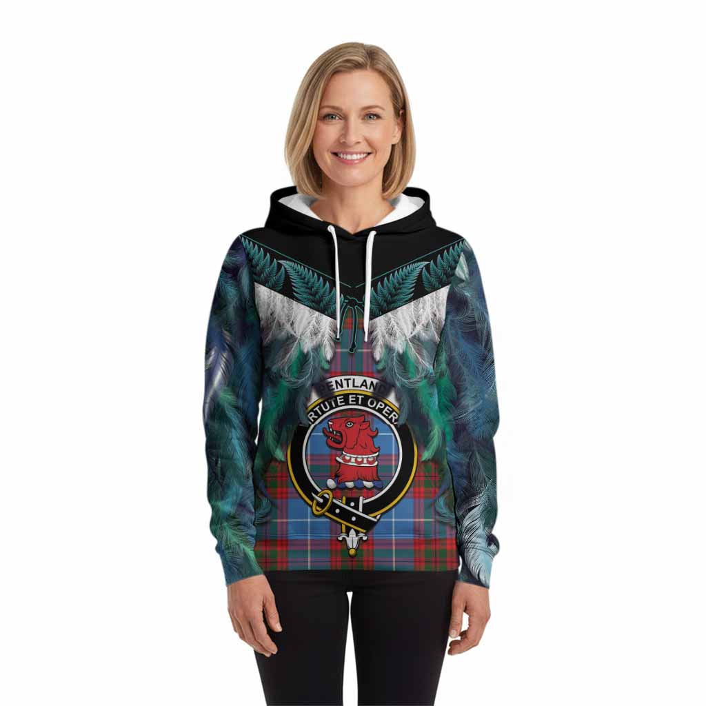 Pentland Tartan Crest Hoodie New Zealand Maori Korowai Cloak