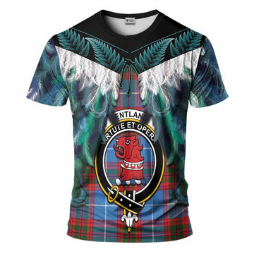 Pentland Tartan Crest T-Shirt New Zealand Maori Korowai Cloak