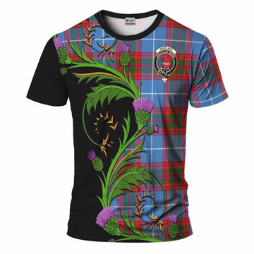 Pentland Tartan Crest T-Shirt Scottish Thistle Pride Heritage Art