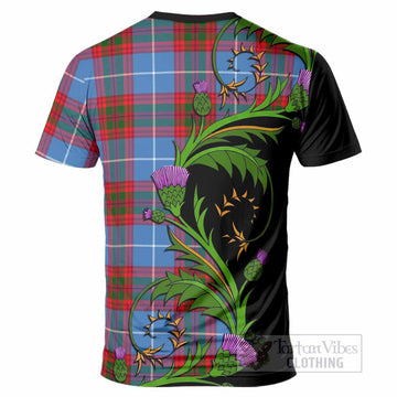 Pentland Tartan Crest T-Shirt Scottish Thistle Pride Heritage Art