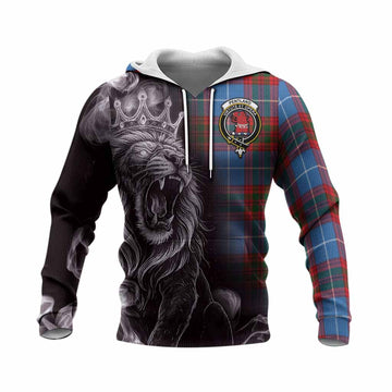 Pentland Tartan Knitted Hoodie Roaring Lion Heritage