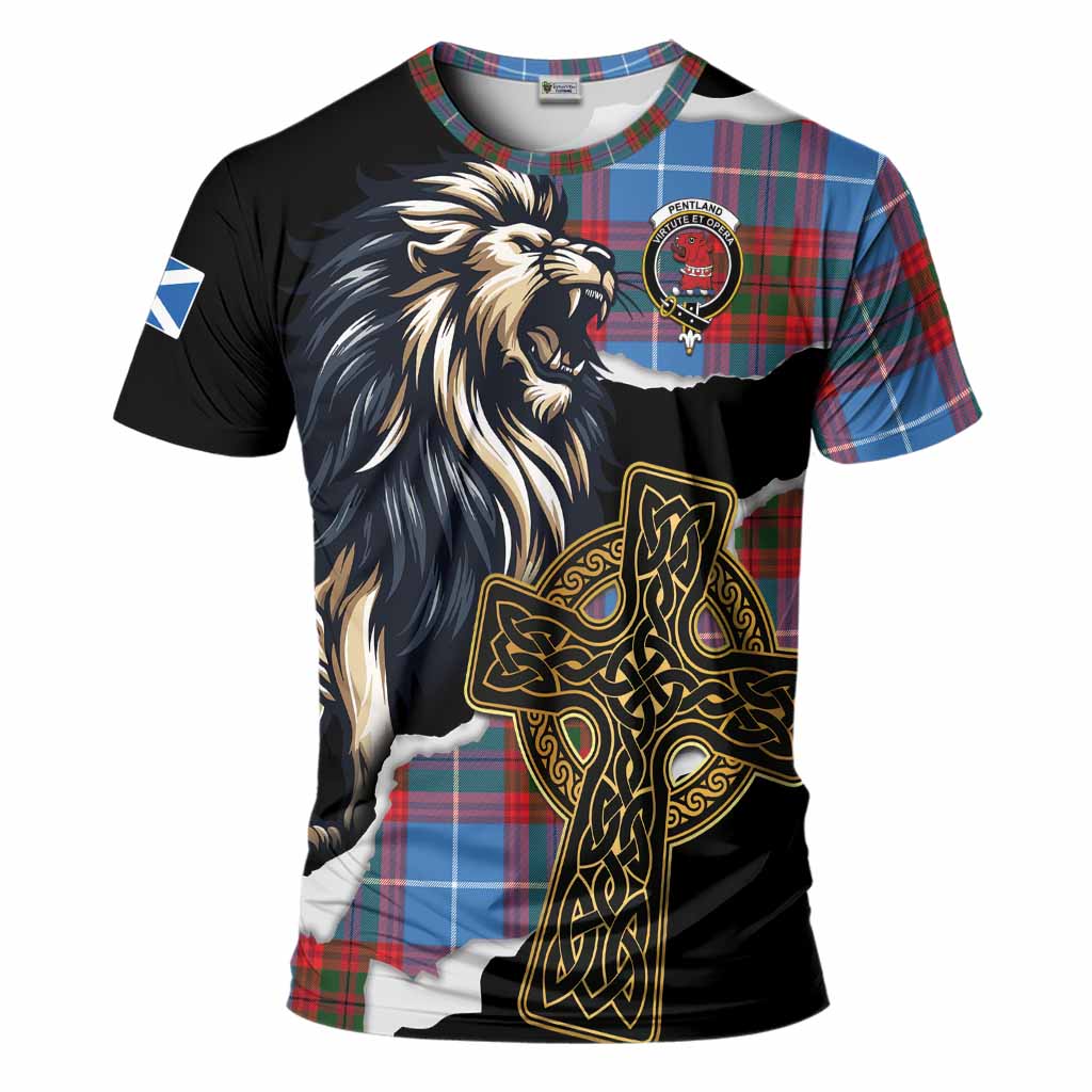 Pentland Tartan Scottish T-Shirt Lion Celtic Heritage