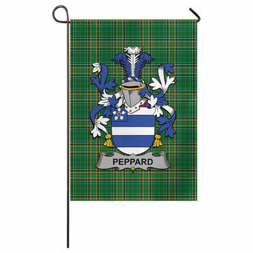 Peppard Irish Clan Tartan Garden Flag with Coat of Arms