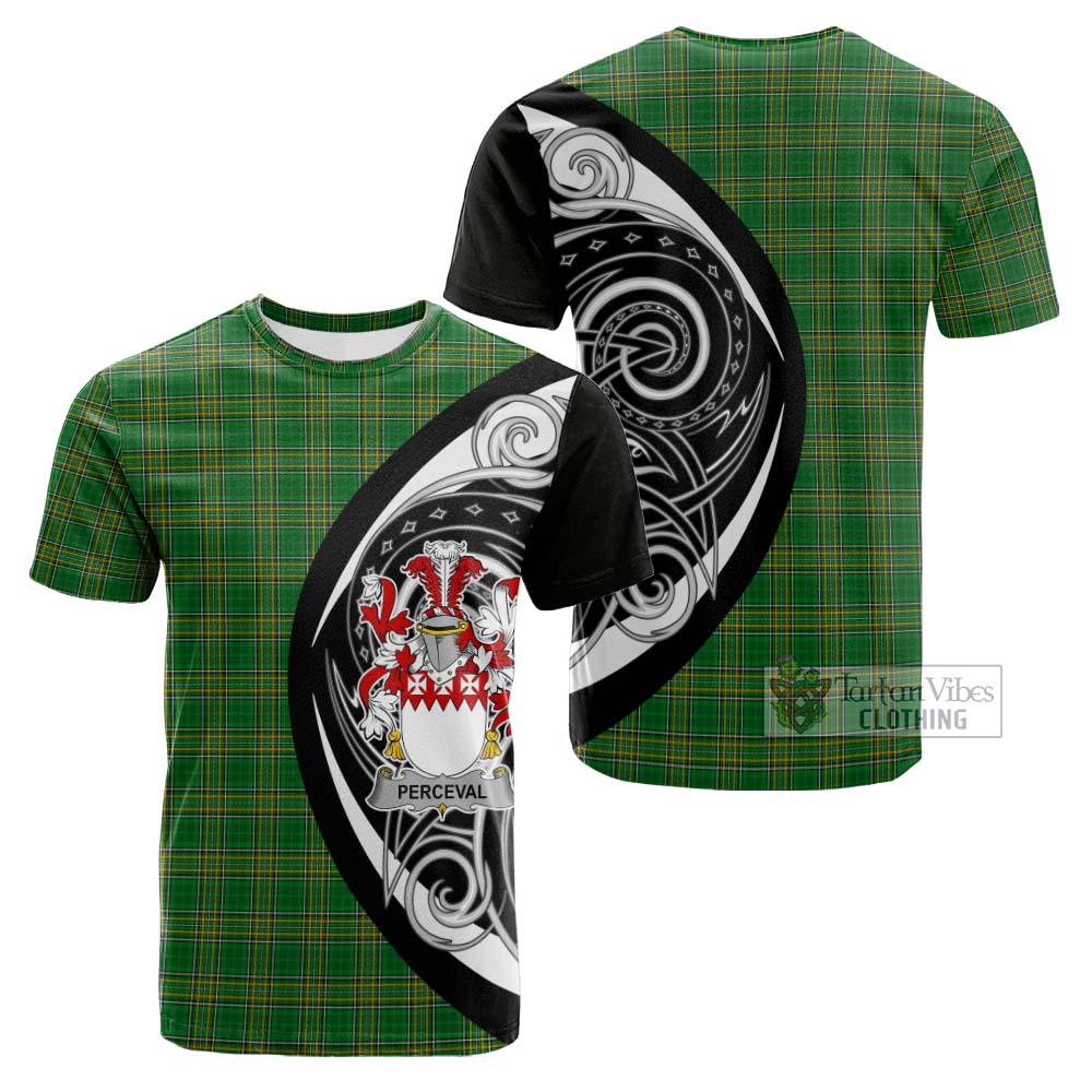 Perceval Irish Clan Cotton T-shirt Celtic Circle Style - Tartan Vibes Clothing