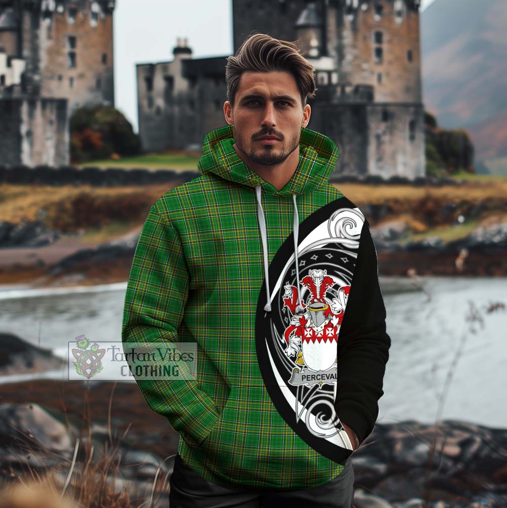 Tartan Vibes Clothing Perceval Irish Clan Cotton Hoodie Celtic Circle Style