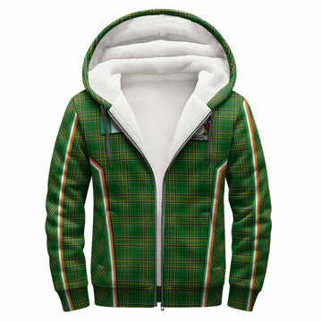 Perceval Irish Clan Coat of Arm Tartan Sherpa Hoodie Flag Style