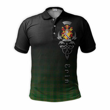 Perry Irish Clan Polo Shirt with Coat of Arms Erin Go Bragh Celtic Inspired