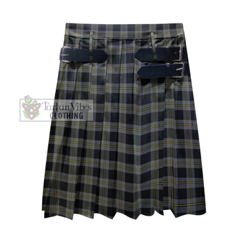 Perry Ancient Tartan Men's Pleated Skirt - Fashion Casual Retro Scottish Kilt Style