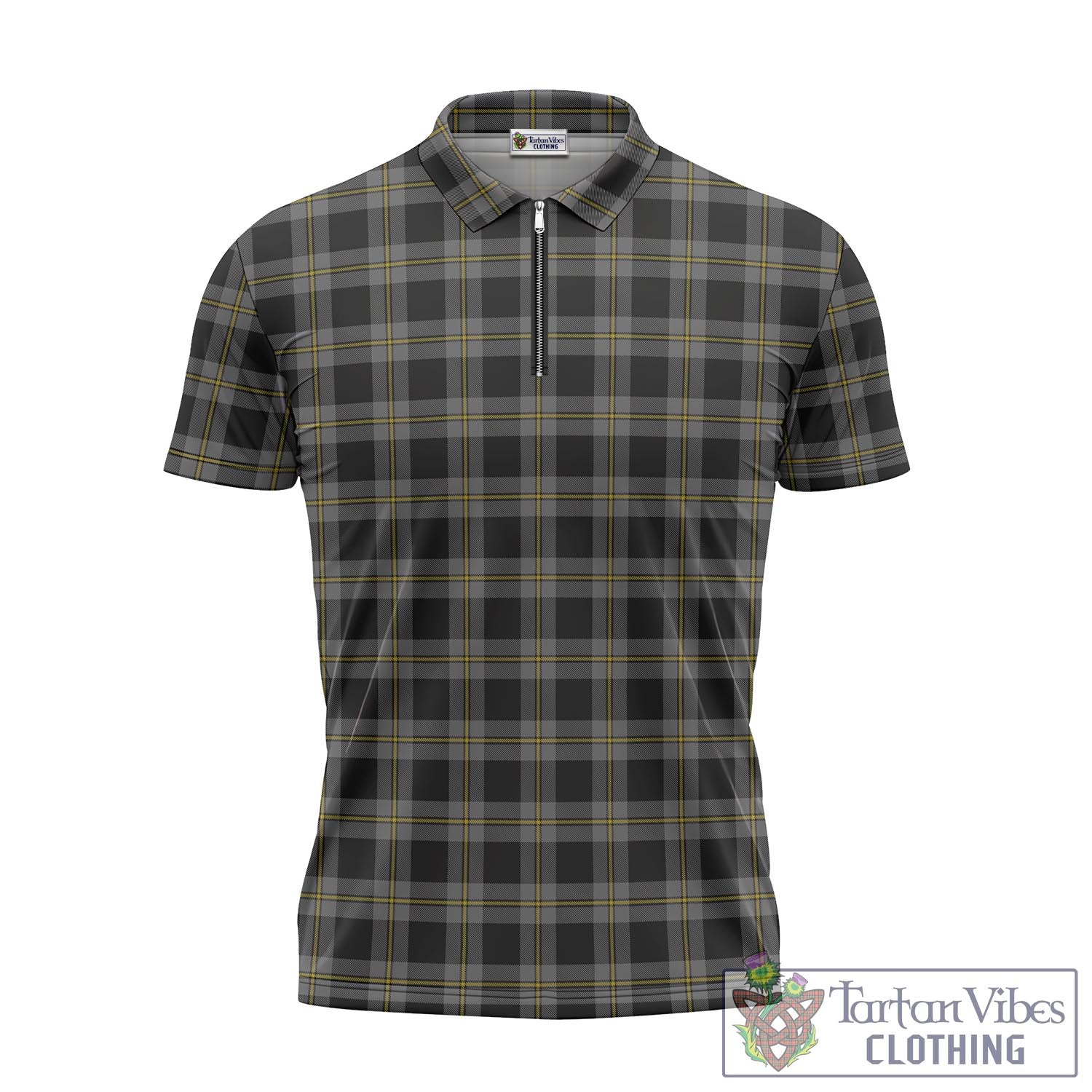 Perry Ancient Tartan Zipper Polo Shirt - Tartan Vibes Clothing