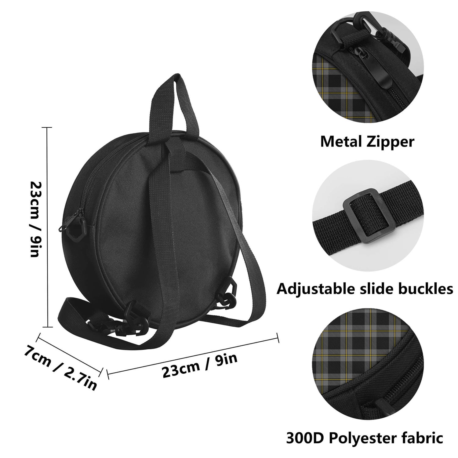 Perry Ancient Tartan Round Satchel Bags - Tartan Vibes Clothing