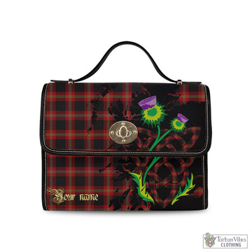 Perry-Pirrie Tartan Waterproof Canvas Bag with Scotland Map and Thistle Celtic Accents