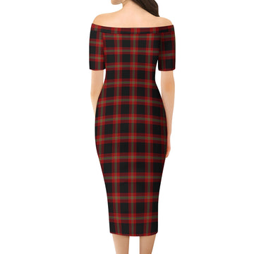 Perry-Pirrie Tartan Off Shoulder Lady Dress - Tartan Vibes Clothing