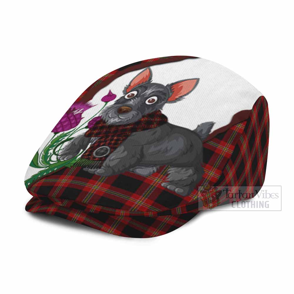 Perry Scottish Terrier Tartan Flat Cap, Jeff Cap Thistle Heritage Art - Tartan Vibes Clothing