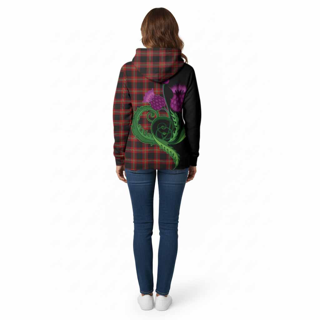 Perry Tartan Cotton Hoodie Traditional Scottish Thistle
