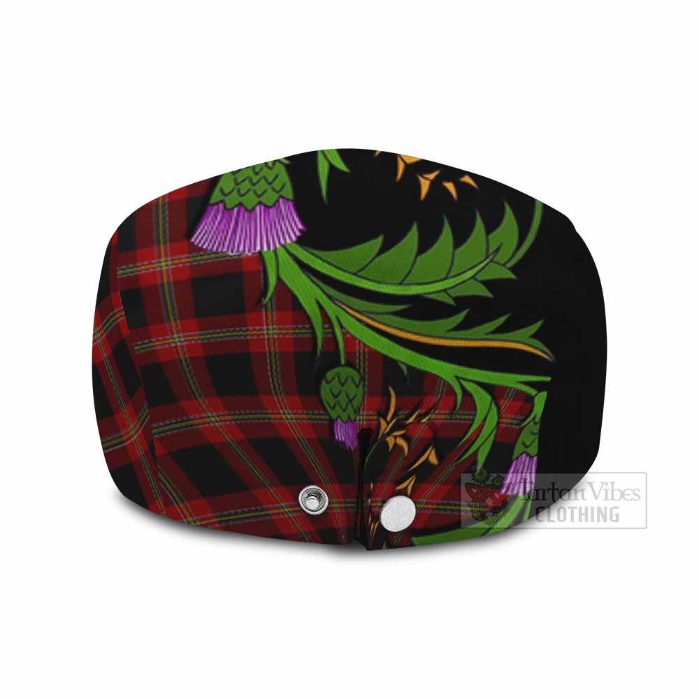 Perry Tartan Flat Cap, Jeff Cap Scottish Thistle Pride Heritage Art - Tartan Vibes Clothing