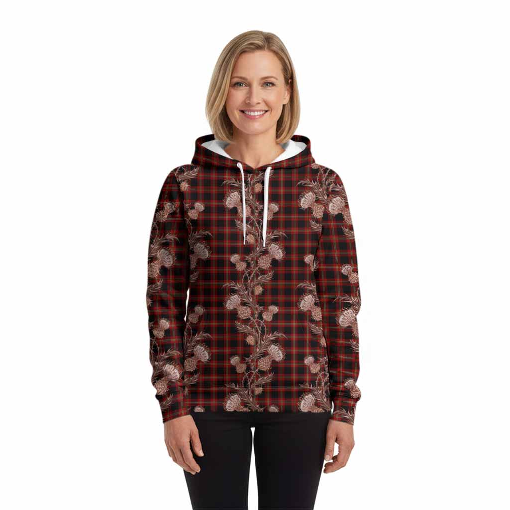 Perry Tartan Hoodie Seamless Scottish Thistle Flowers