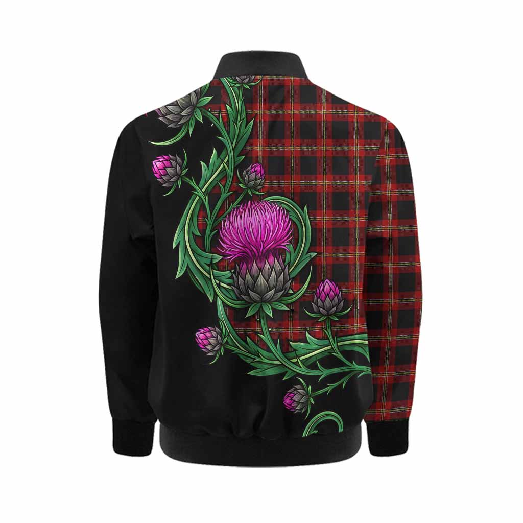 Perry Tartan Kid Bomber Jacket Resilient Scottish Thistle Kid - Tartan Vibes Clothing