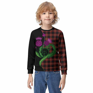 Perry Tartan Kid Knitted Sweatshirt Traditional Scottish Thistle