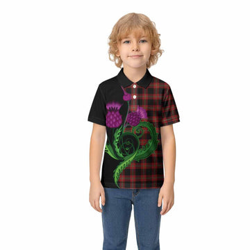 Perry Tartan Kid Polo Shirt Traditional Scottish Thistle
