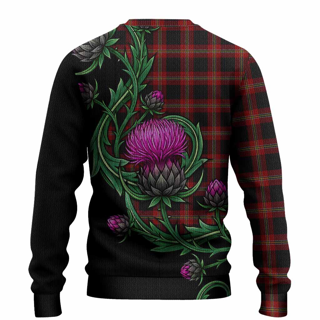 Perry Tartan Knitted Sweater Resilient Scottish Thistle - Tartan Vibes Clothing