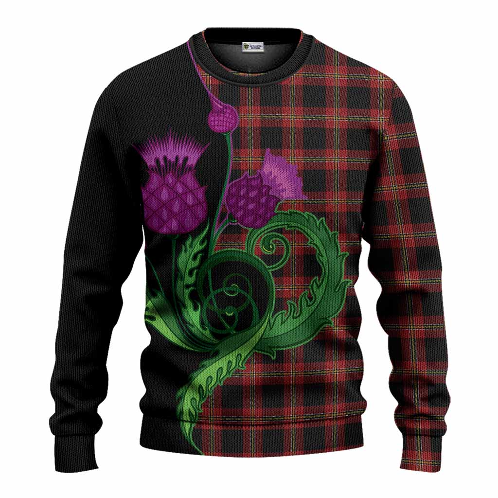 Perry Tartan Knitted Sweater Traditional Scottish Thistle