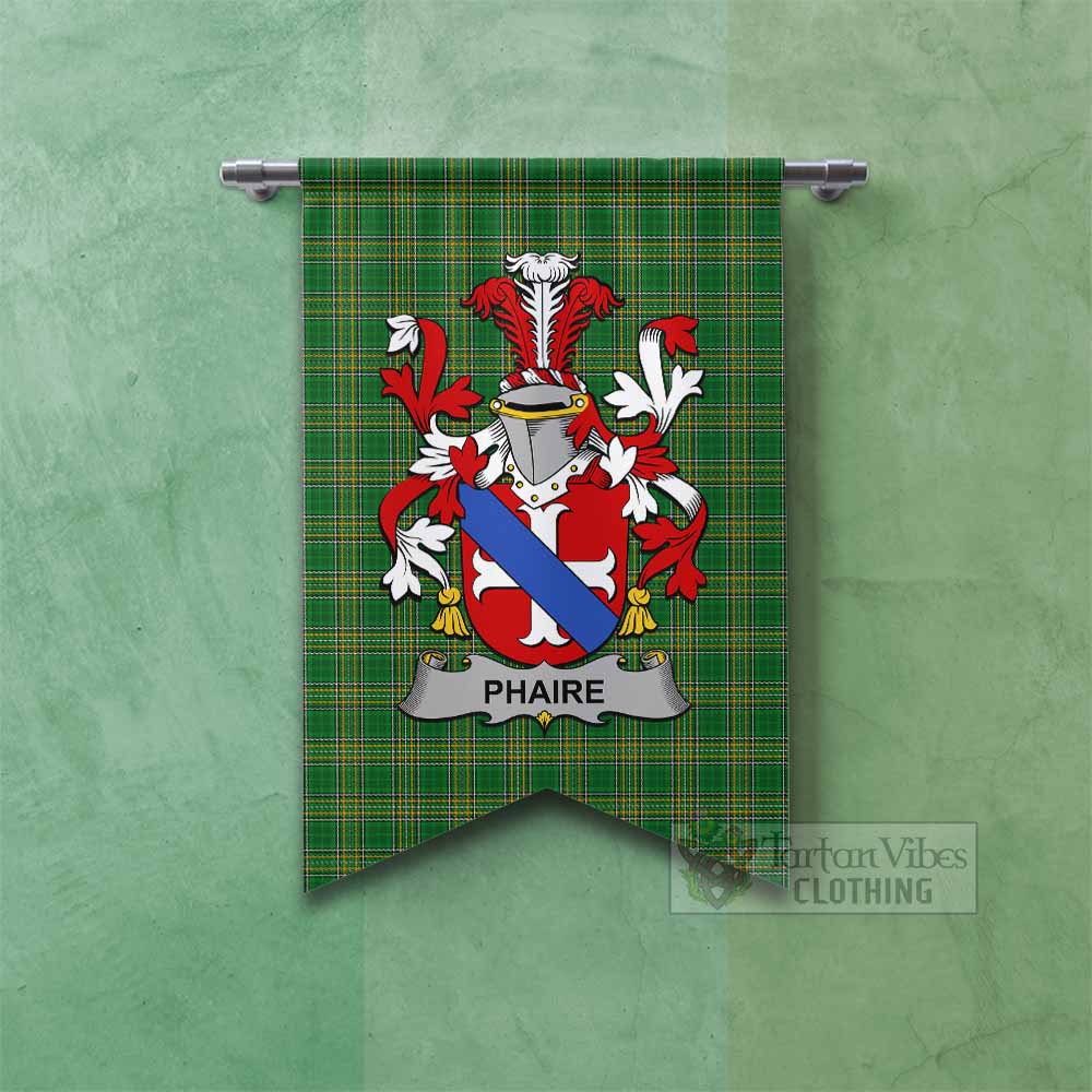 Phaire Irish Clan Tartan Gonfalon, Tartan Banner with Coat of Arms Fishtail - Tartan Vibes Clothing