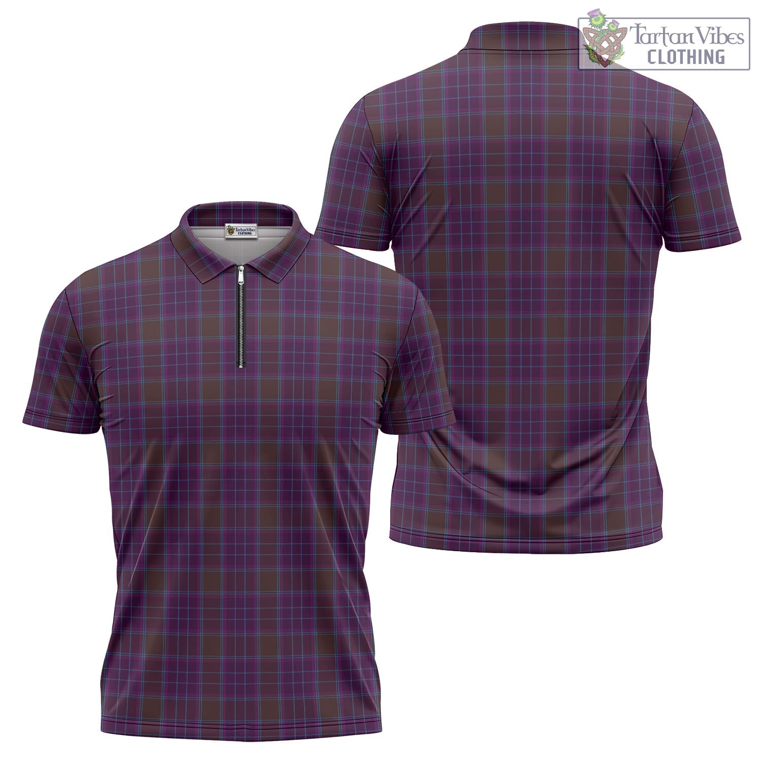 Phillips Tartan Zipper Polo Shirt Unisex - Tartan Vibes Clothing