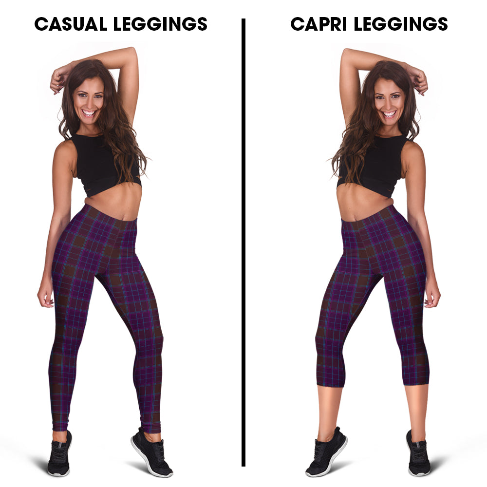 Phillips Tartan Womens Leggings Capri Leggings - Tartan Vibes Clothing