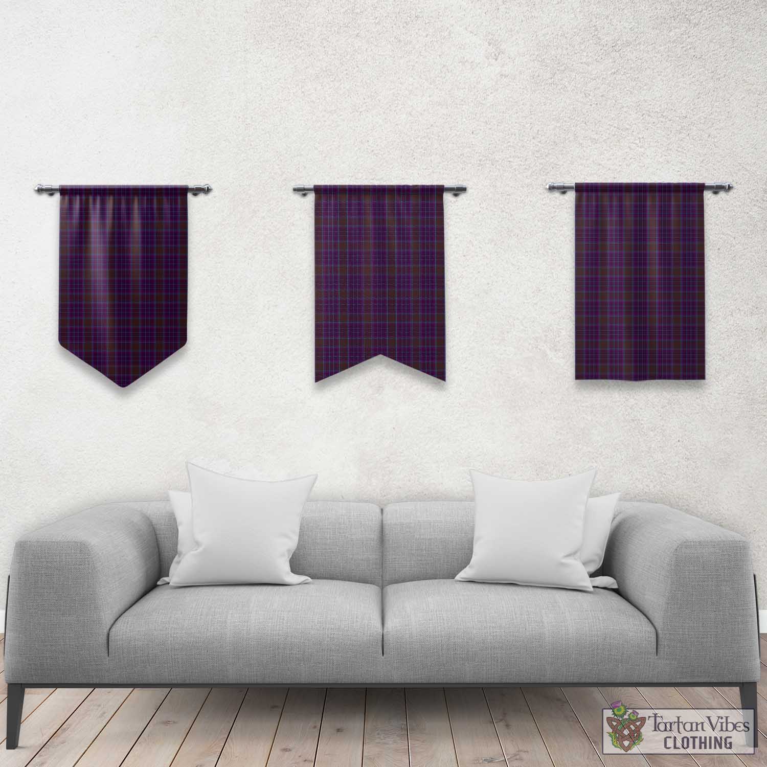 Phillips Tartan Gonfalon, Tartan Banner Rectangle - Tartan Vibes Clothing