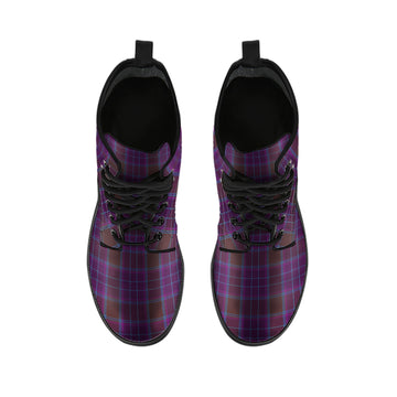 Phillips Tartan Leather Boots - Tartan Vibes Clothing