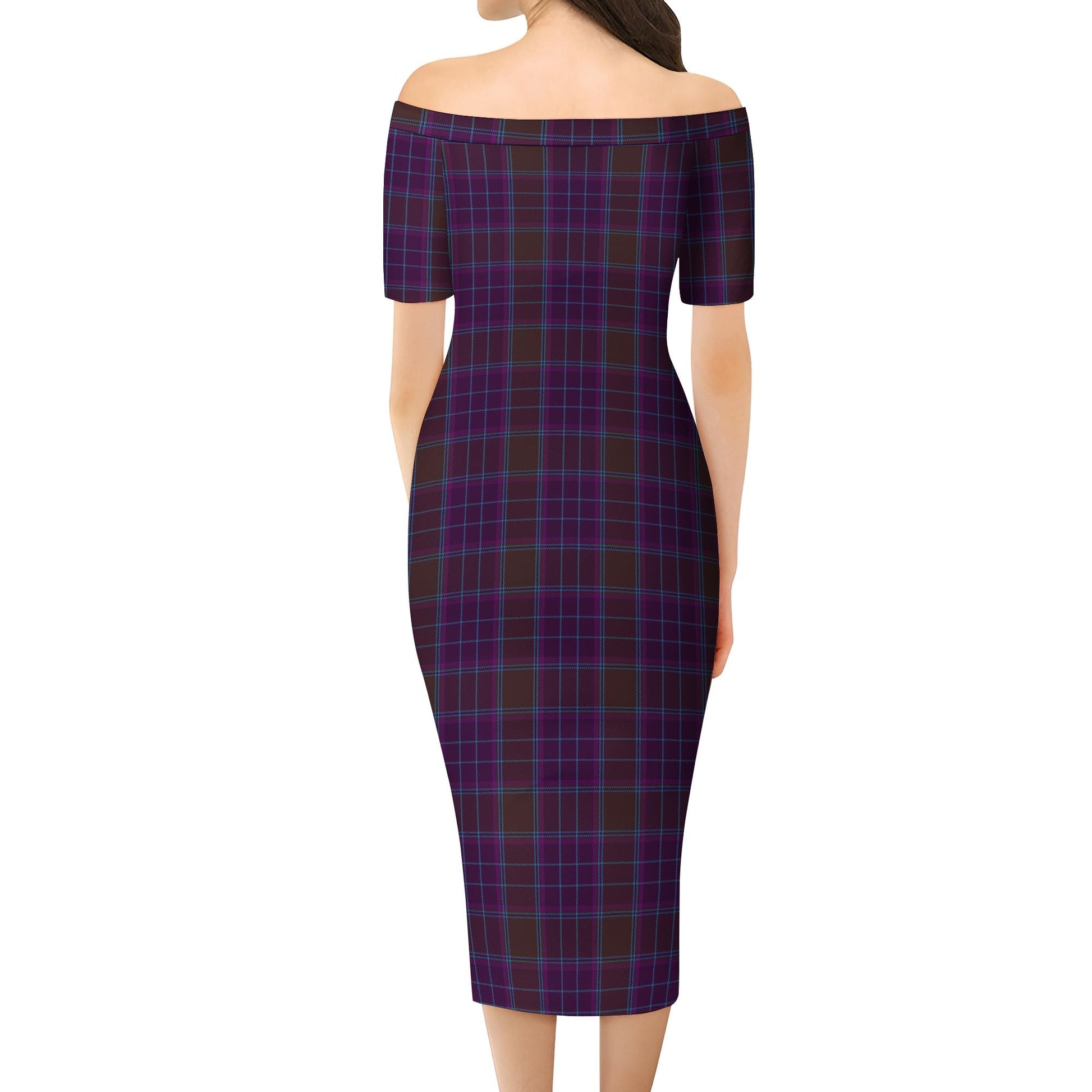 Phillips Tartan Off Shoulder Lady Dress - Tartan Vibes Clothing