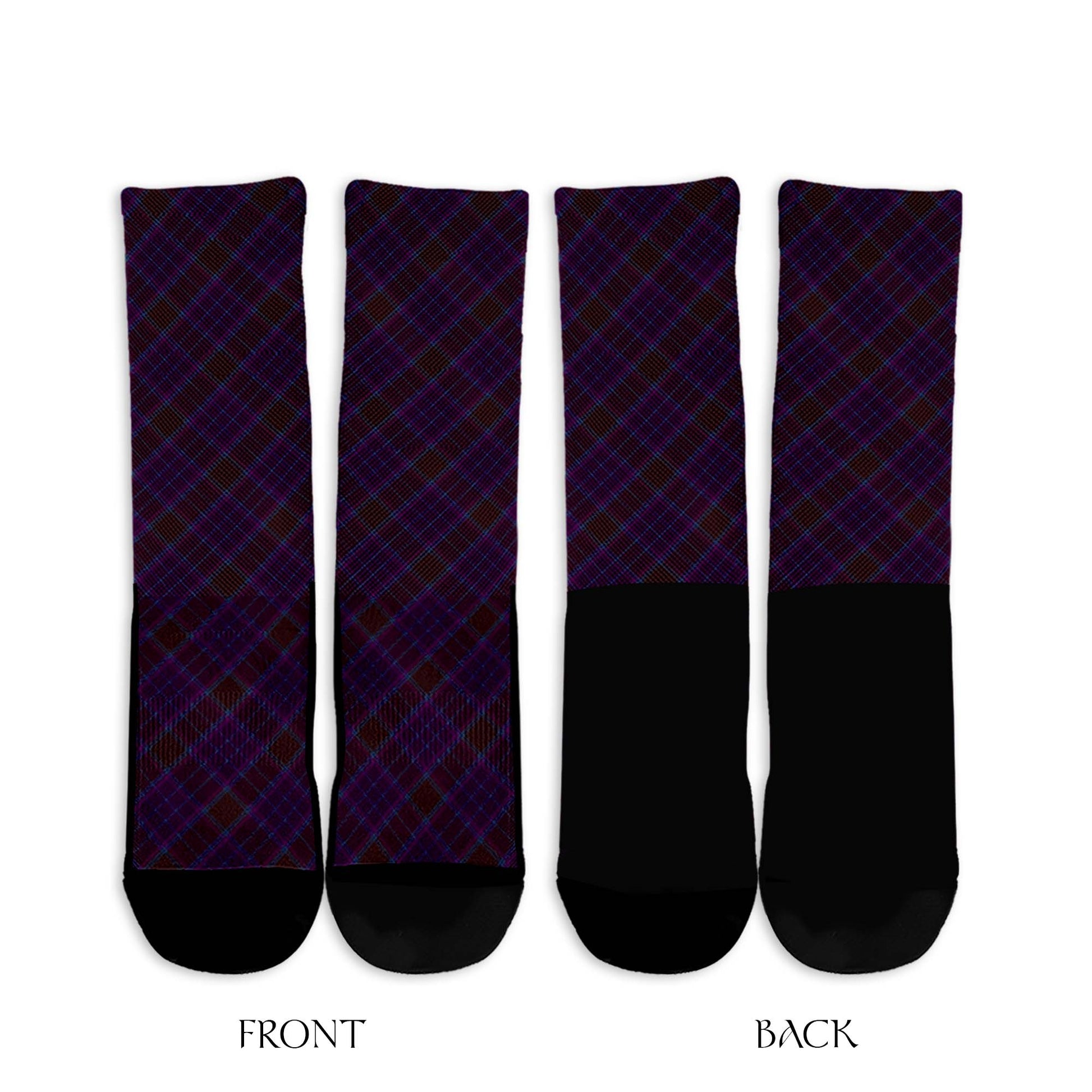 Phillips Tartan Crew Socks Cross Style - Tartan Vibes Clothing