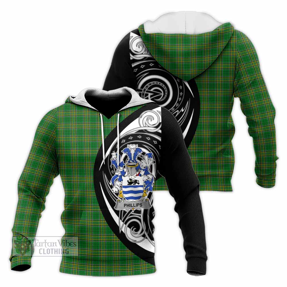 Tartan Vibes Clothing Phillips Irish Clan Knitted Hoodie Celtic Circle Style