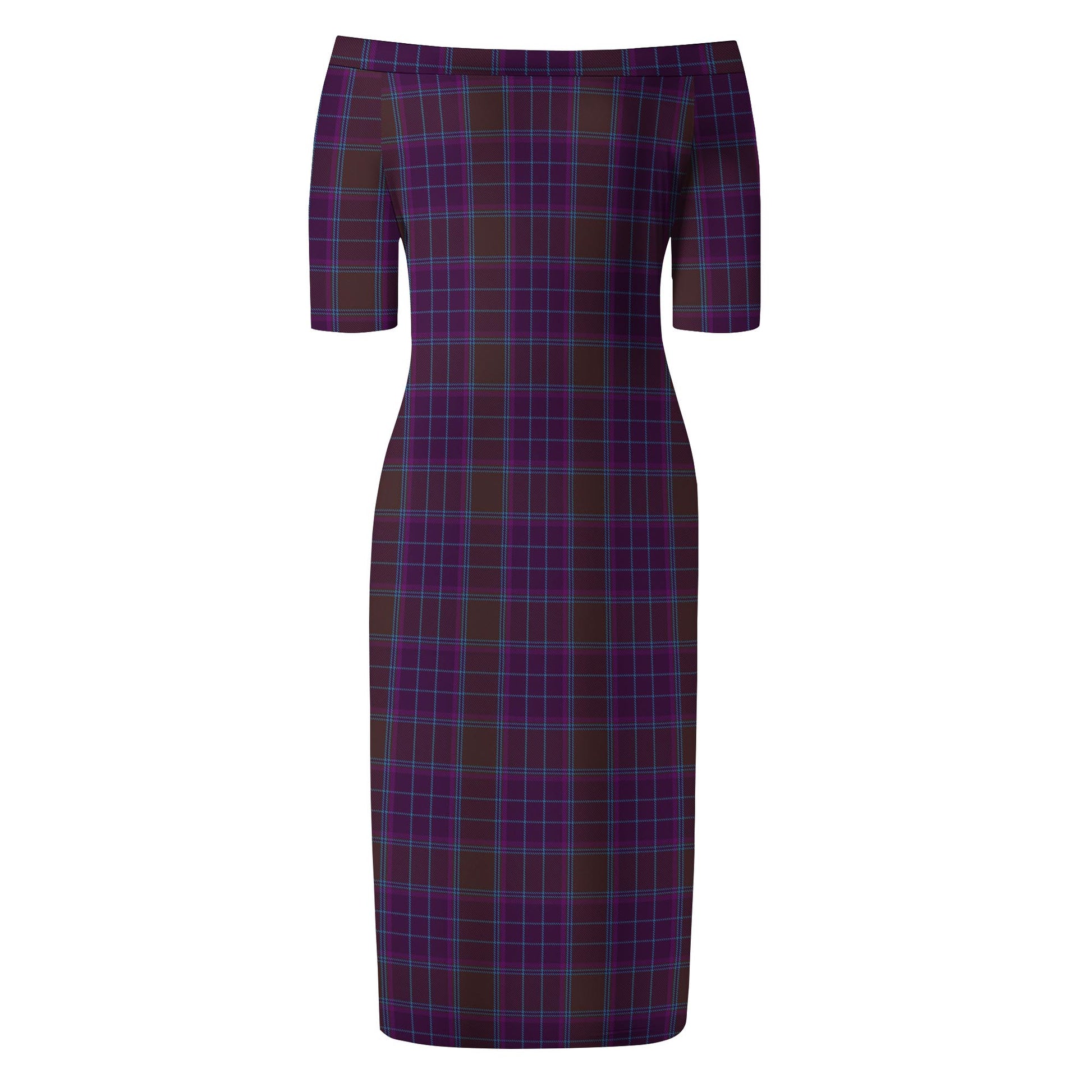 Phillips Tartan Off Shoulder Lady Dress - Tartan Vibes Clothing