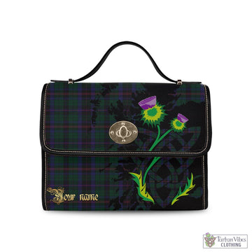 Tartan Vibes Clothing Phillips of Wales Tartan Waterproof Canvas Bag with Scotland Map and Thistle Celtic Accents